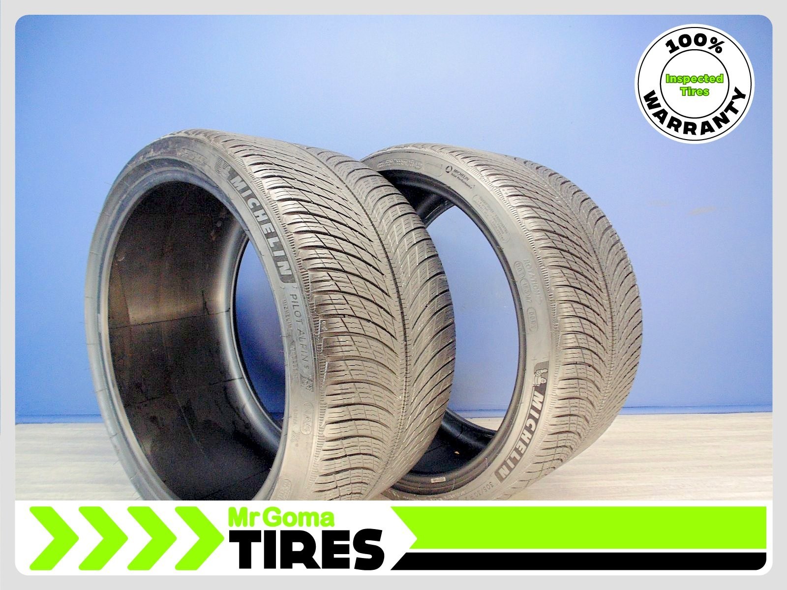 2 MICHELIN PILOT ALPIN 5 NA5 XL 305/30R21 USED TIRES 7.3/32 TREAD 104V 3053021