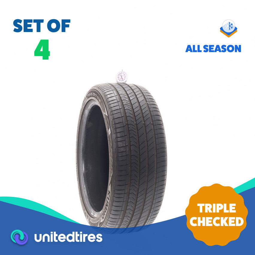 Set of (4) Used 215/45ZR17 Kumho Majesty 9 Solus TA91 91W – 6-7.5/32