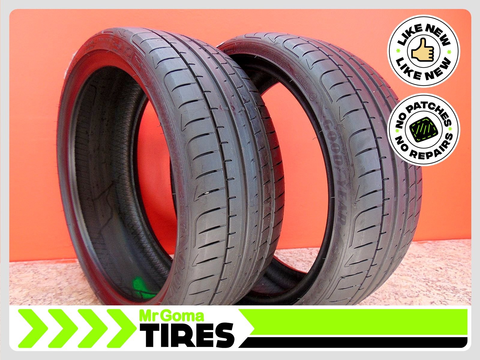 2 GOODYEAR EAGLE F1 ASYMMETRIC 3 RSC RFT 205/40R18 TIRES 7.5/32 TREAD RUN FLAT
