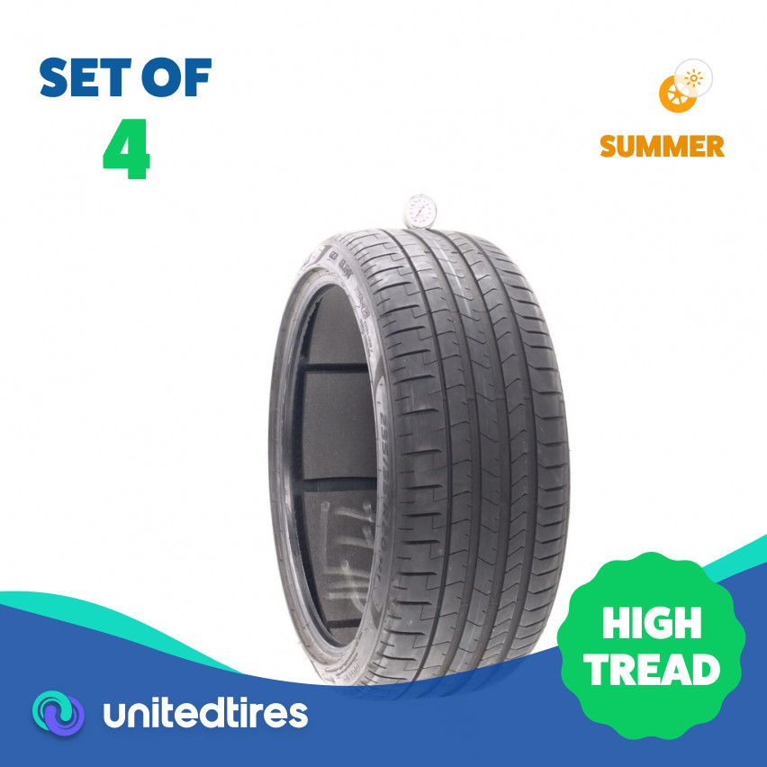 Set of (4) Used 235/35R20 Pirelli P Zero PZ4 TO Elect PNCS 92Y – 8.5/32