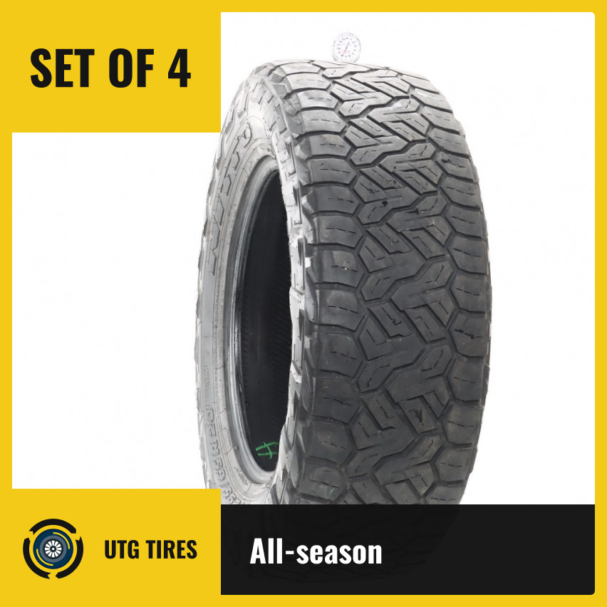 Set of (4) Used LT 295/65R20 Nitto Recon Grappler A/T 129/126S – 7.5-8.5/32