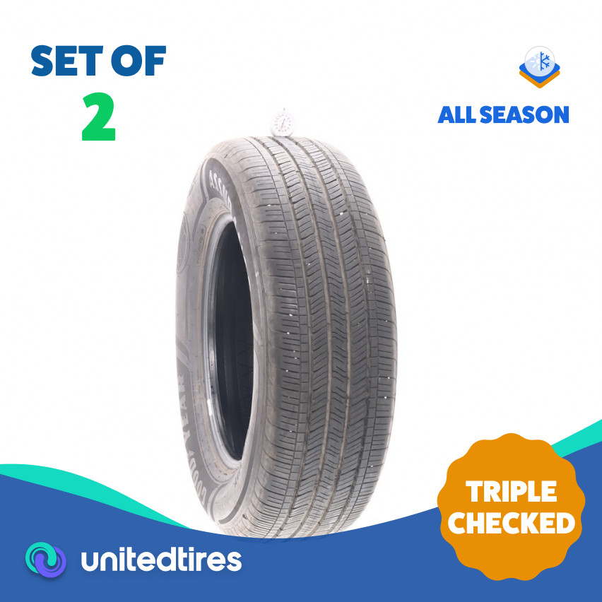 Set of (2) Used 255/65R18 Goodyear Assurance Fuel Max 111H – 7.5/32