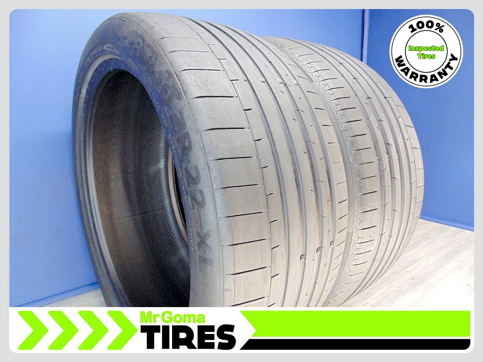 2 CONTINENTAL SPORTCONTACT 6 MO1 XL 285/40ZR22 USED TIRES 7.0/32 TREAD 2854022