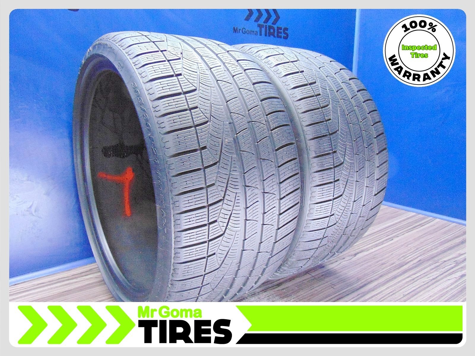 2 Used Pirelli Sottozero Winter 270 Serie II XL Tires 305/30R21 – 7.6/32 3053021