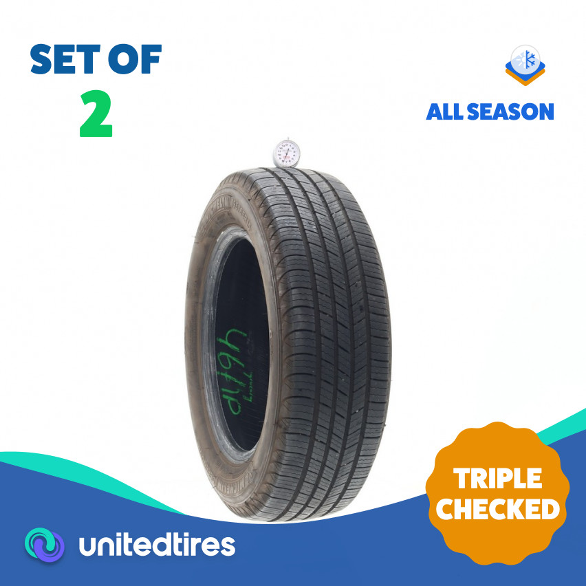 Set of (2) Used 195/65R15 Michelin Defender T+H 91H – 7.5/32