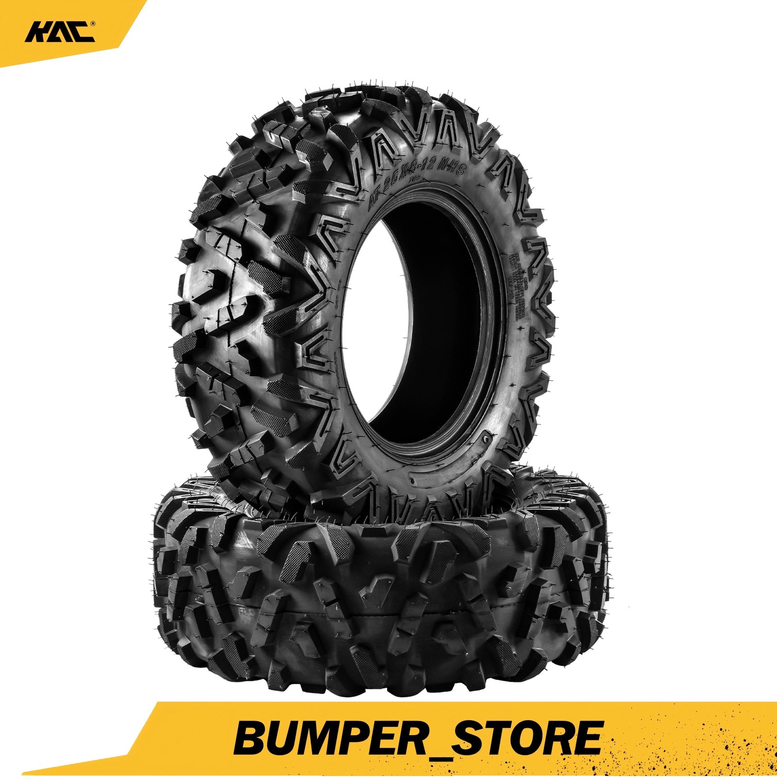 25×8-12 25-8-12 25x8x12 25×8.00-12 6Ply All Terrain Tire Z-199-1 Rubber 2Pcs New