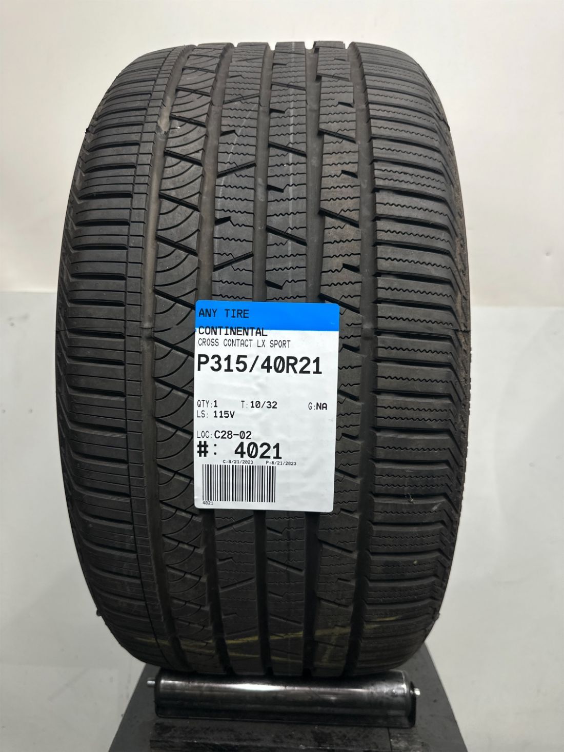 1 Continental Cross Contact LX Sport Used P315/40R21 3154021 315/40/21 10/32