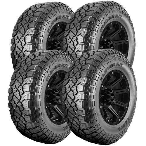 (QTY 4) 33×12.50R18LT Kenda Klever R/T KR601 122R Load Range F Black Wall Tires