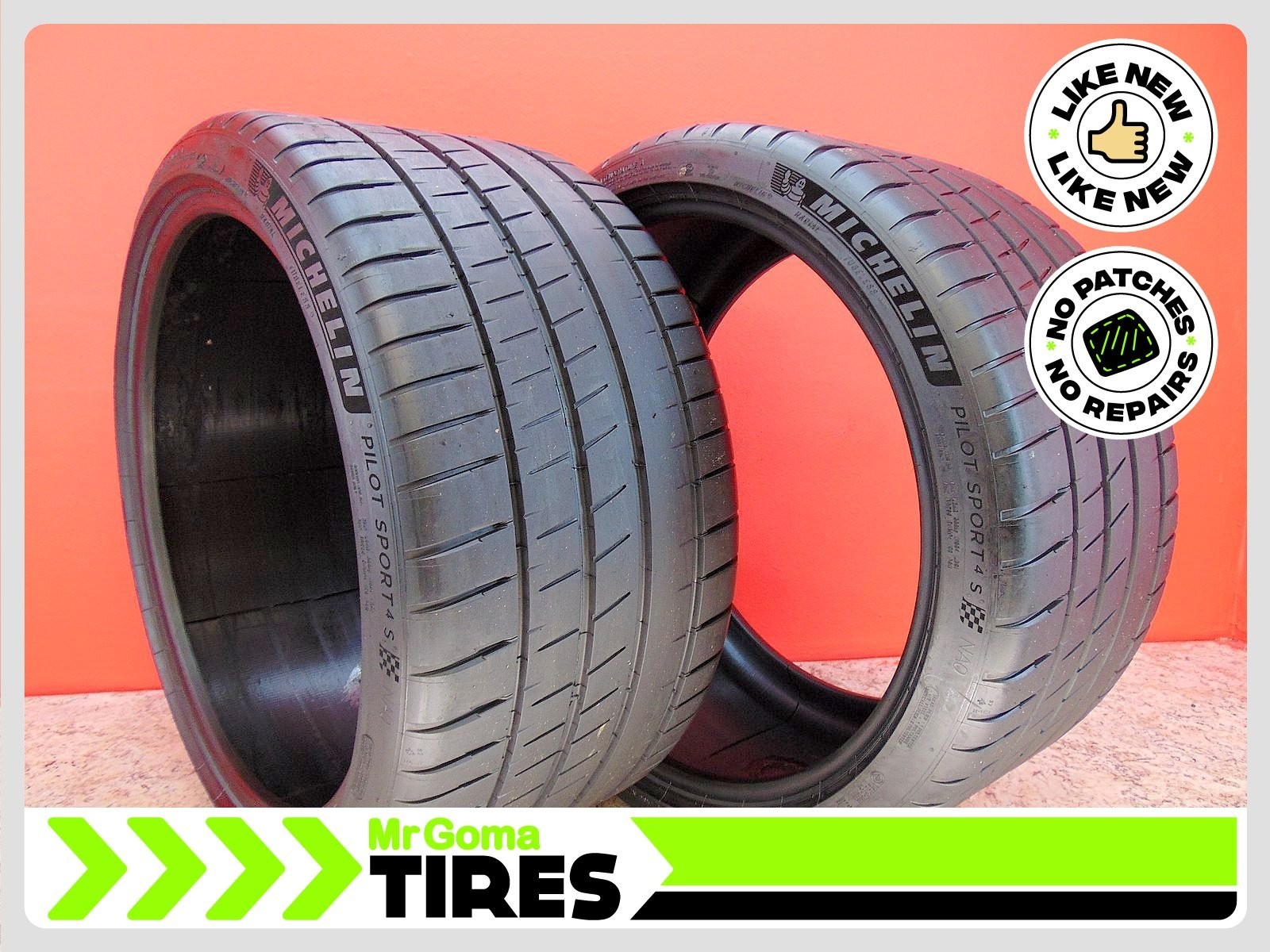 2 MICHELIN PILOT SPORT A/S 4S NAO XL 305/30ZR21 USED TIRES 9/32 TREAD 108V