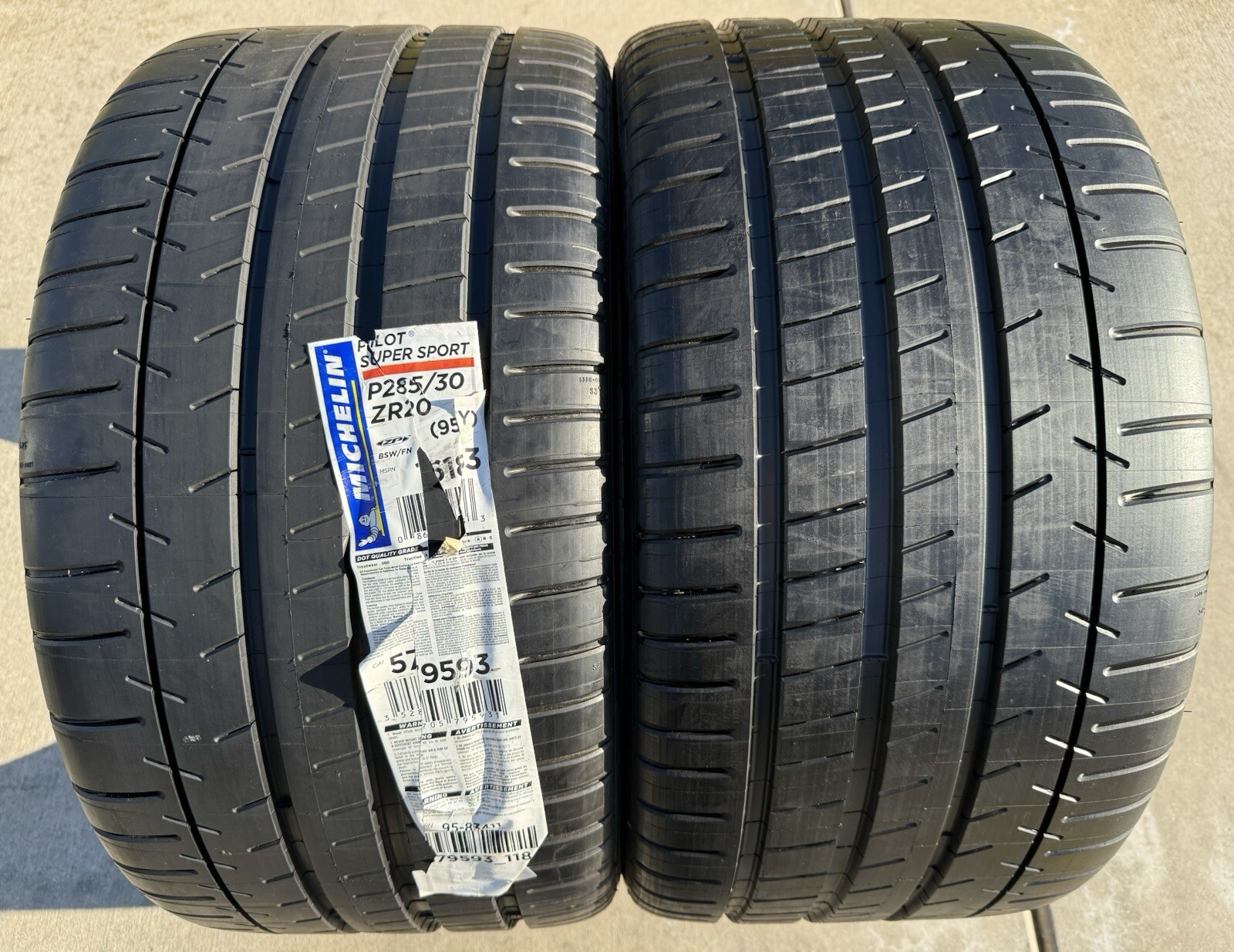 TWO BRAND NEW 285/30ZR20 (95Y) Michelin Pilot Super Sport ZP Run Flat Tires