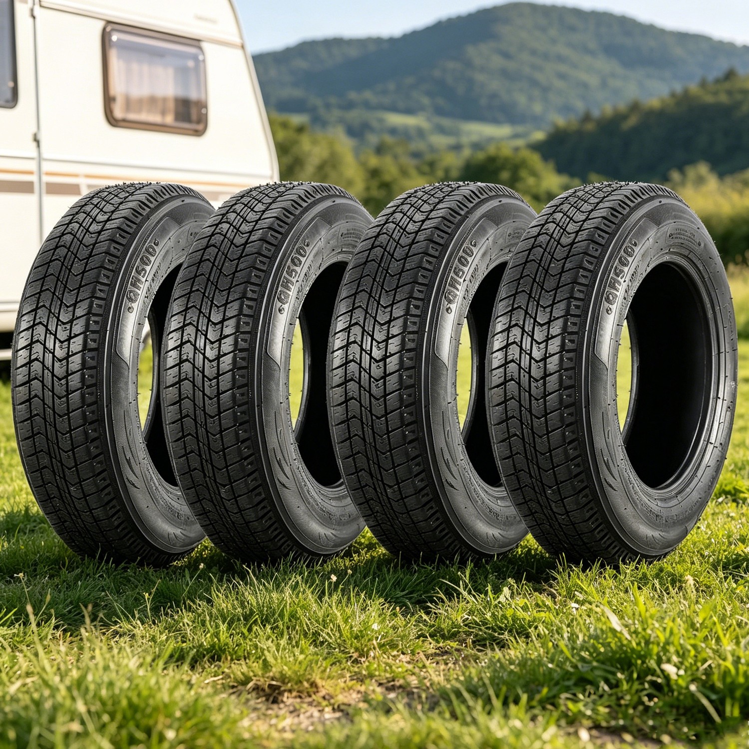 Set 4 Tires ST205/75D14 Trailer Tires 6 Ply Load Range C 205/75/14 Boat Utility