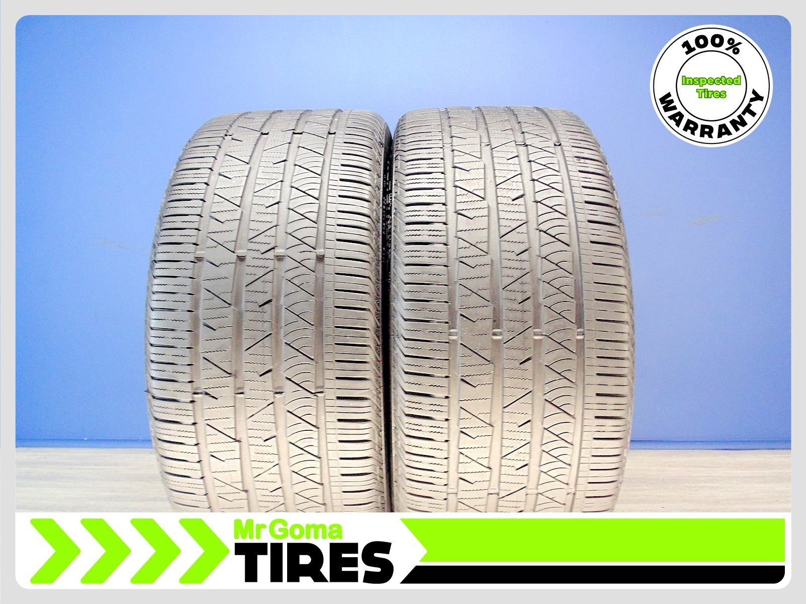 2 CONTINENTAL CROSSCONTACT LX SPORT AO 285/40R22 USED TIRES 7.1/32 TREAD 2854022