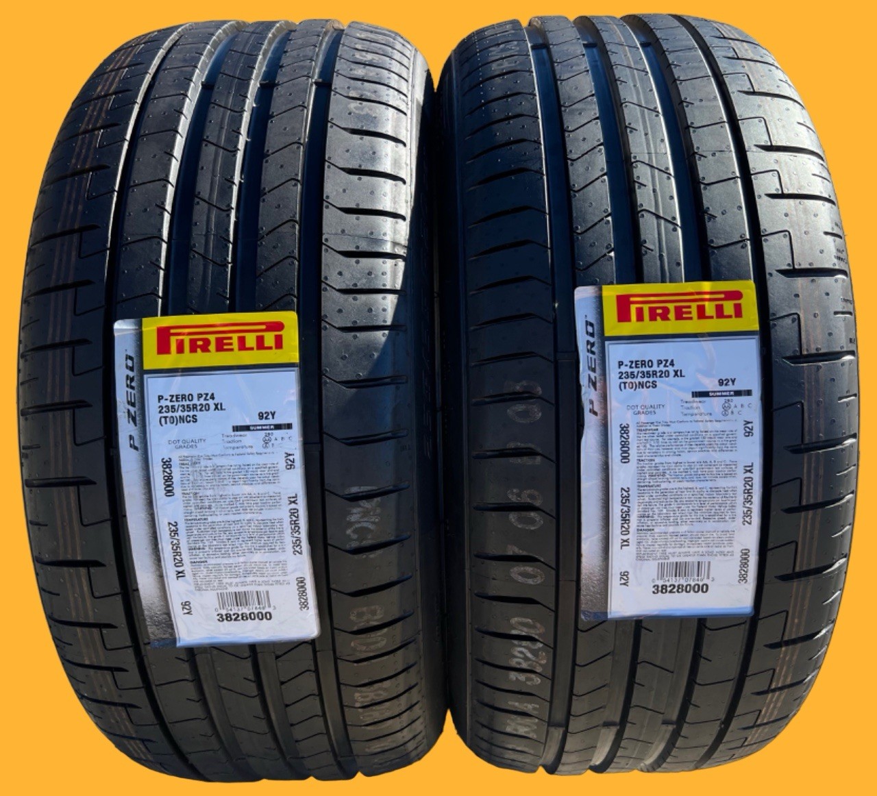 Set of TWO BRAND NEW 235/35R20 92Y Pirelli P Zero PZ4 T0 Tesla ELECT PNCS Tires