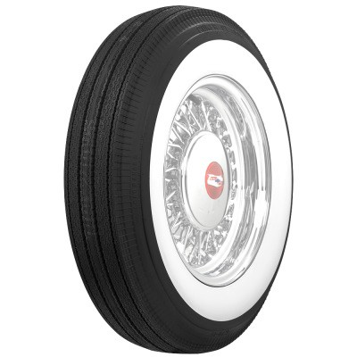 Coker Tire 57700 Classic Bias-Ply Tire, 670-15, Bias-Ply, White Sidewall, Each