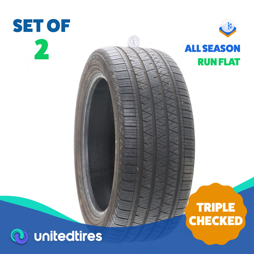 Set of (2) Used 285/45R21 Continental CrossContact LX Sport SSR 113H – 6.5/32