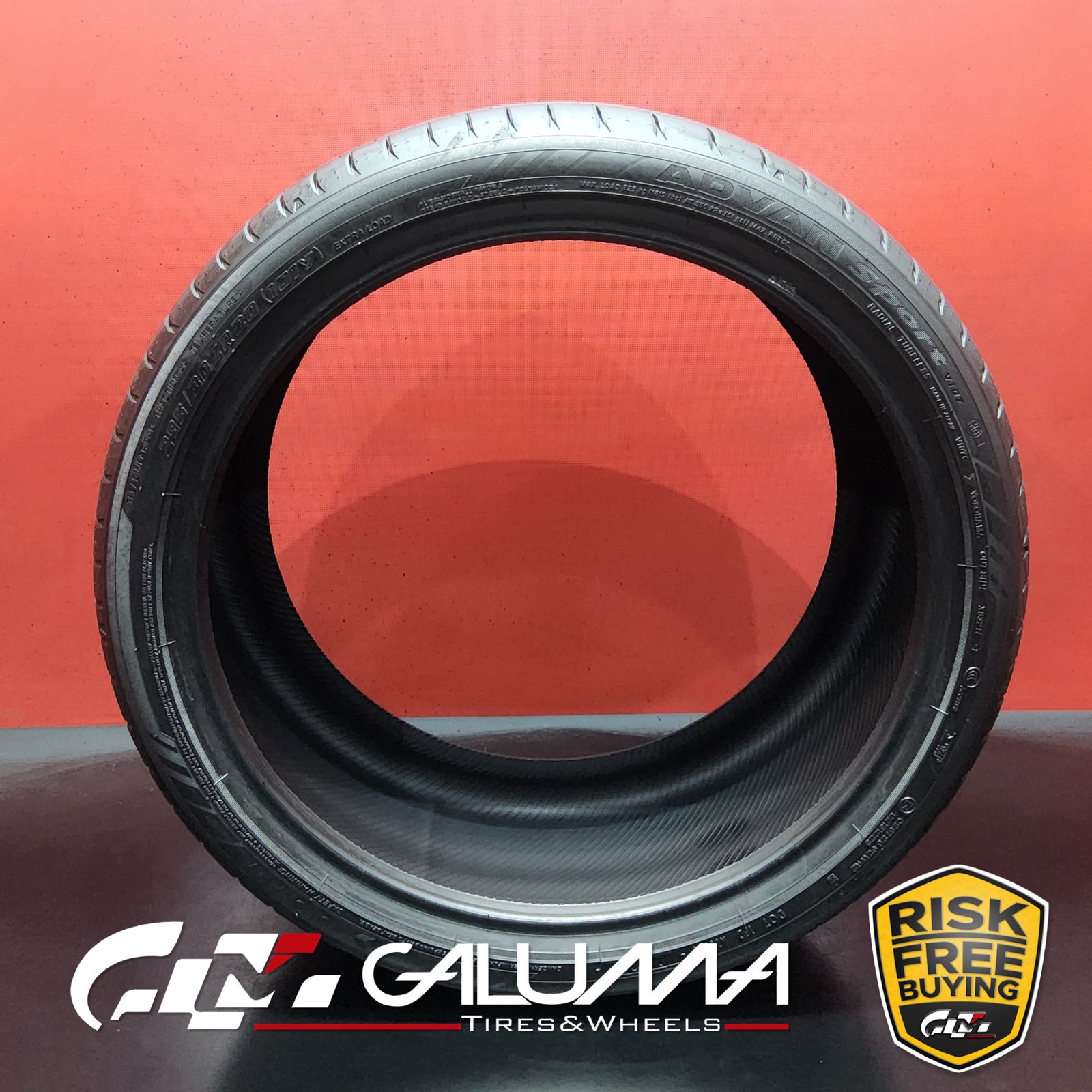 1 (One) Tire Yokohama Advan Sport V107 XL 295/30ZR20 295/30/20 No Patch #93350