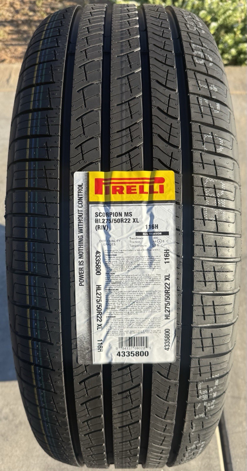 TWO BRAND NEW HL275/50R22 116H Pirelli Scorpion MS ELECT RIV Rivian R1S / R1T