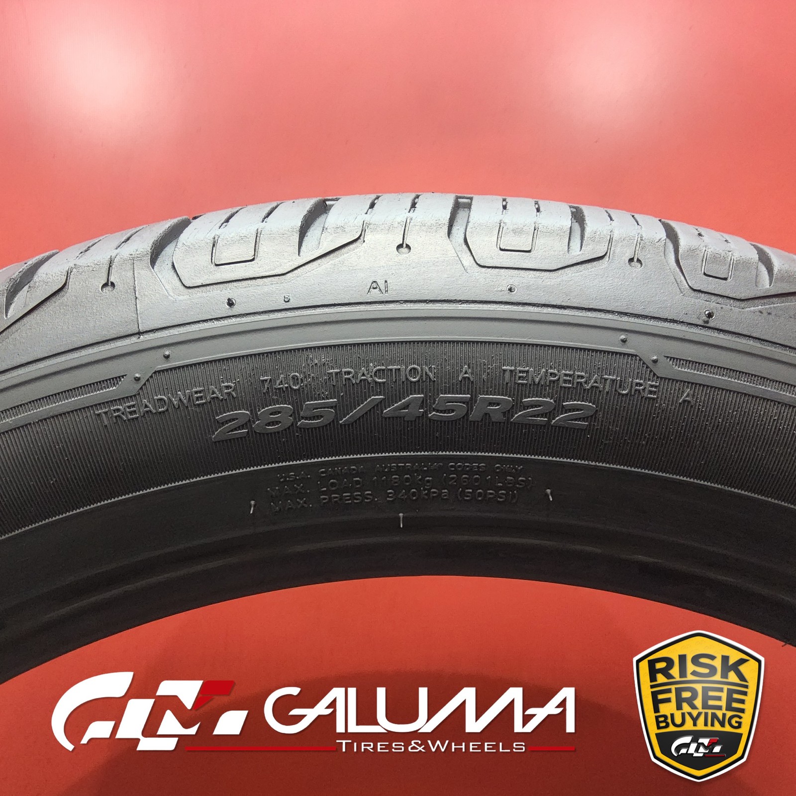 1 (One) Tire Hankook Mavis Traction Control XL 285/45R22 285/45/22 2854522 91636