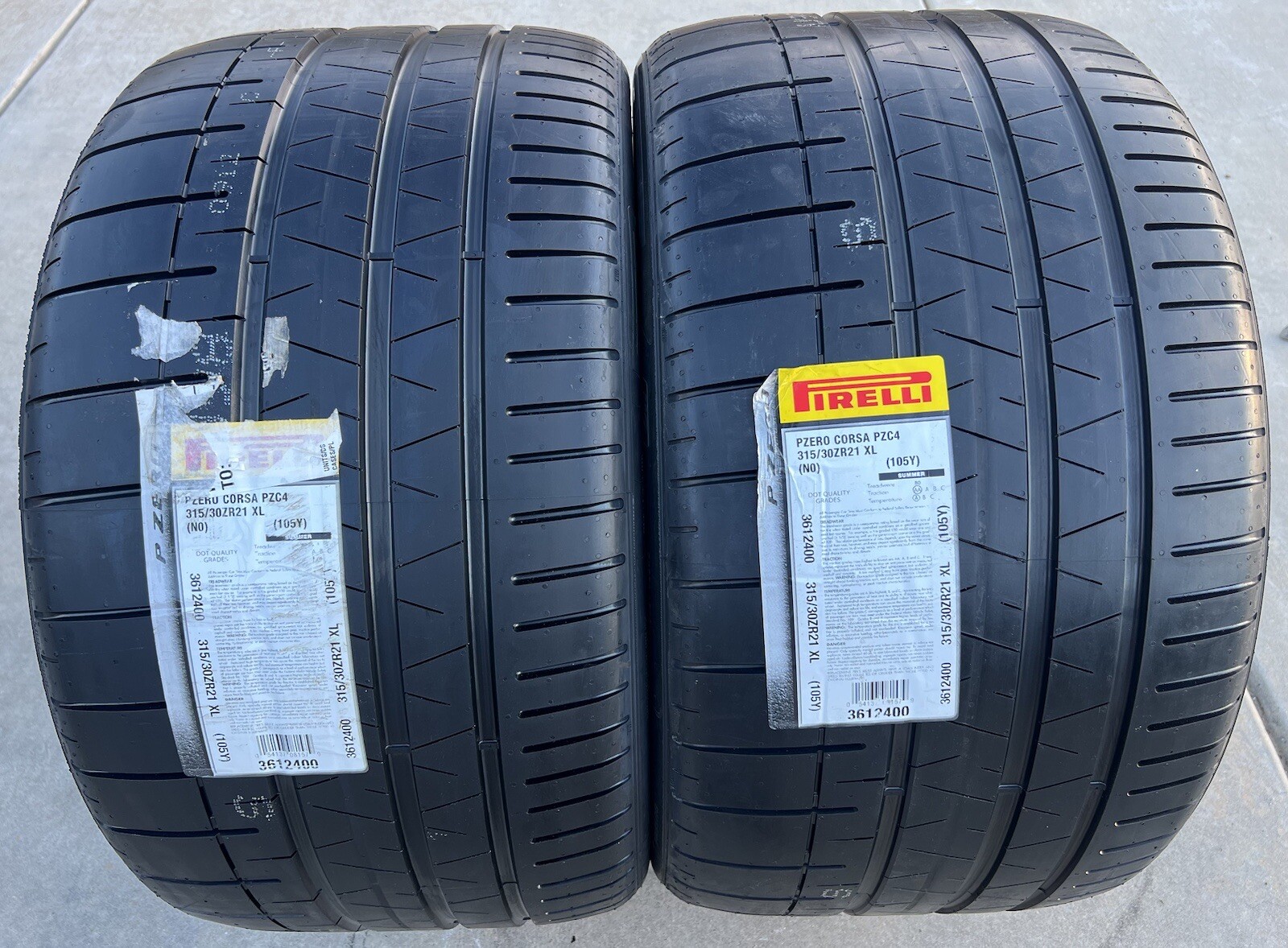 4X NEW Porsche 911 Tires Pirelli P Zero Corsa PZC4 2X 255/35ZR20 & 2X 315/30ZR21