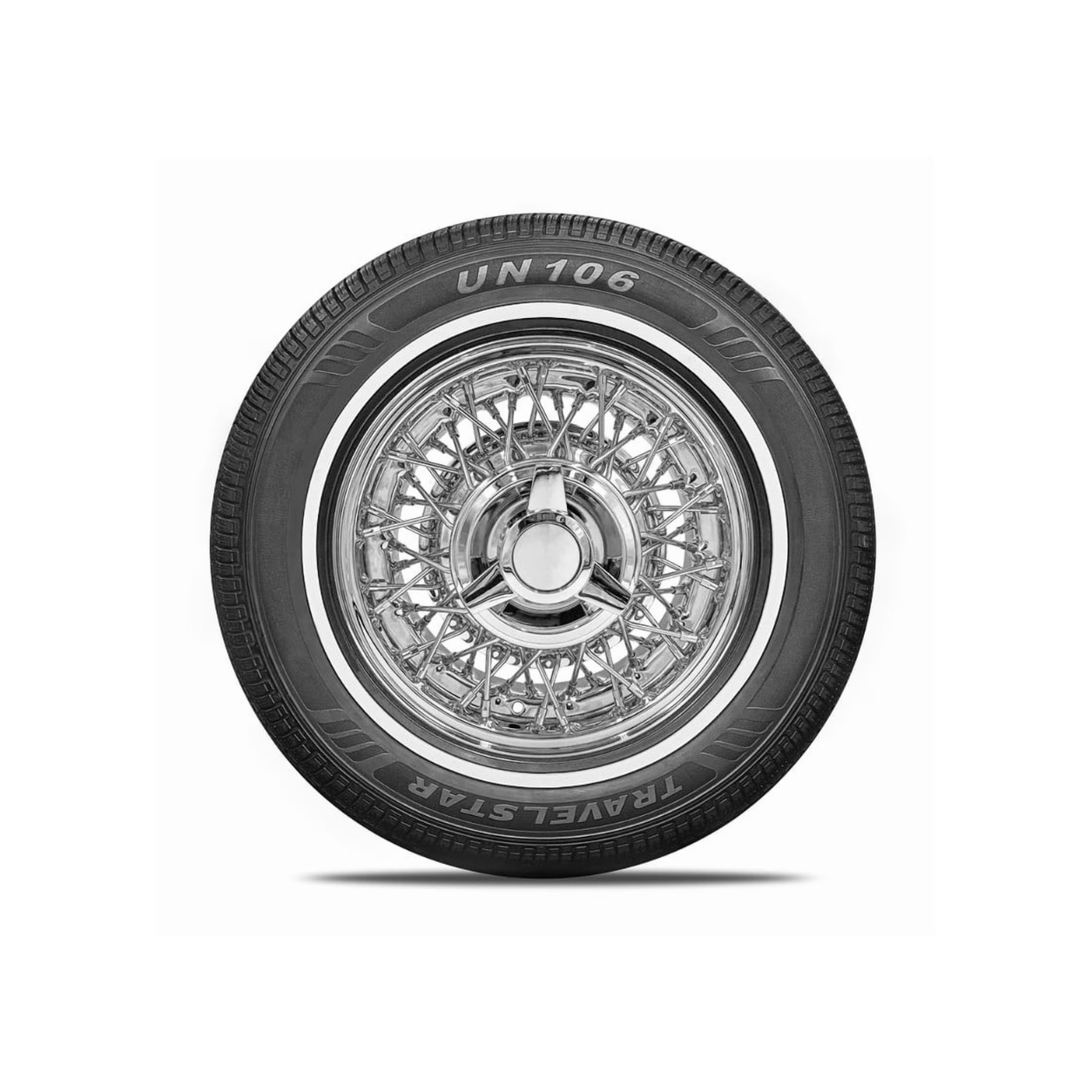 Travelstar UN106 155/80R13 79T 14mm White Wall Passenger Car Tire 155 80 13