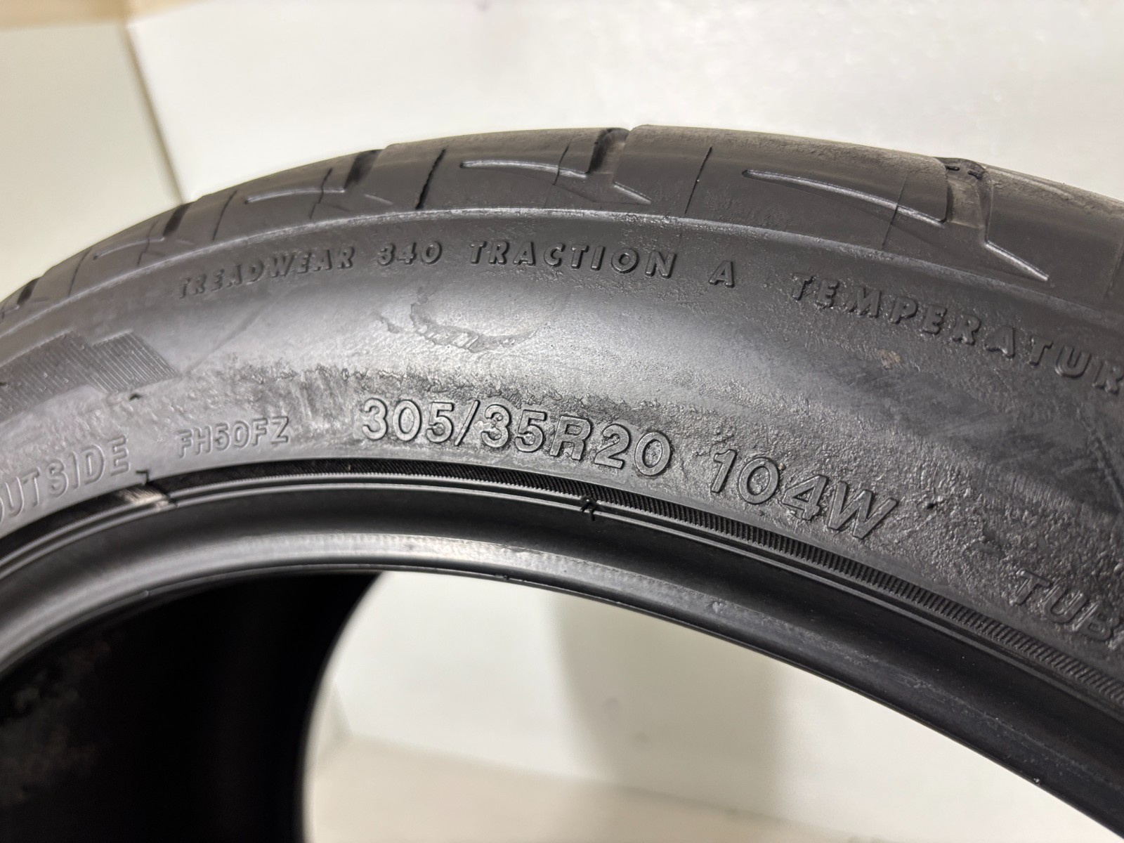 1 Tire 305 35 20 Firestone Firehawk Indy 500 (5.00-5.80/32=62-72% Tread Left)