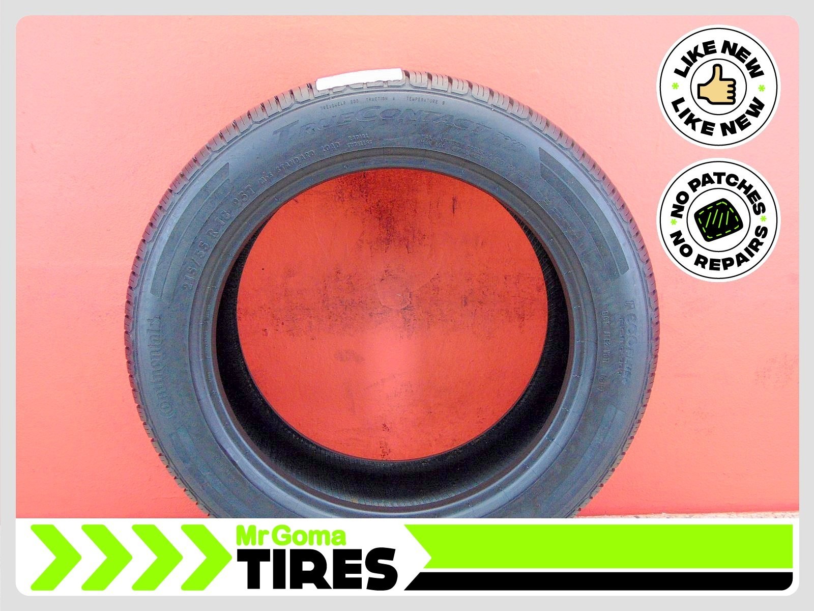 1 CONTINENTAL TRUECONTACT TOUR ECOPLUS+ 215/55R18 USED TIRE 9.5/32 AVG 2155518