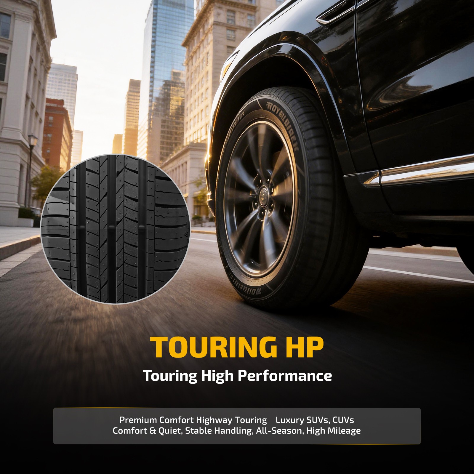 4 TOURING HP 195/55R15 85V All Season Tires 7.9mm Tread 560AA 50000 Miles BSW
