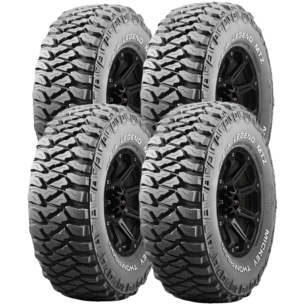 (QTY 4) 33×10.50R15 Mickey Thompson Baja Legend MTZ 114Q LRC White Letter Tires