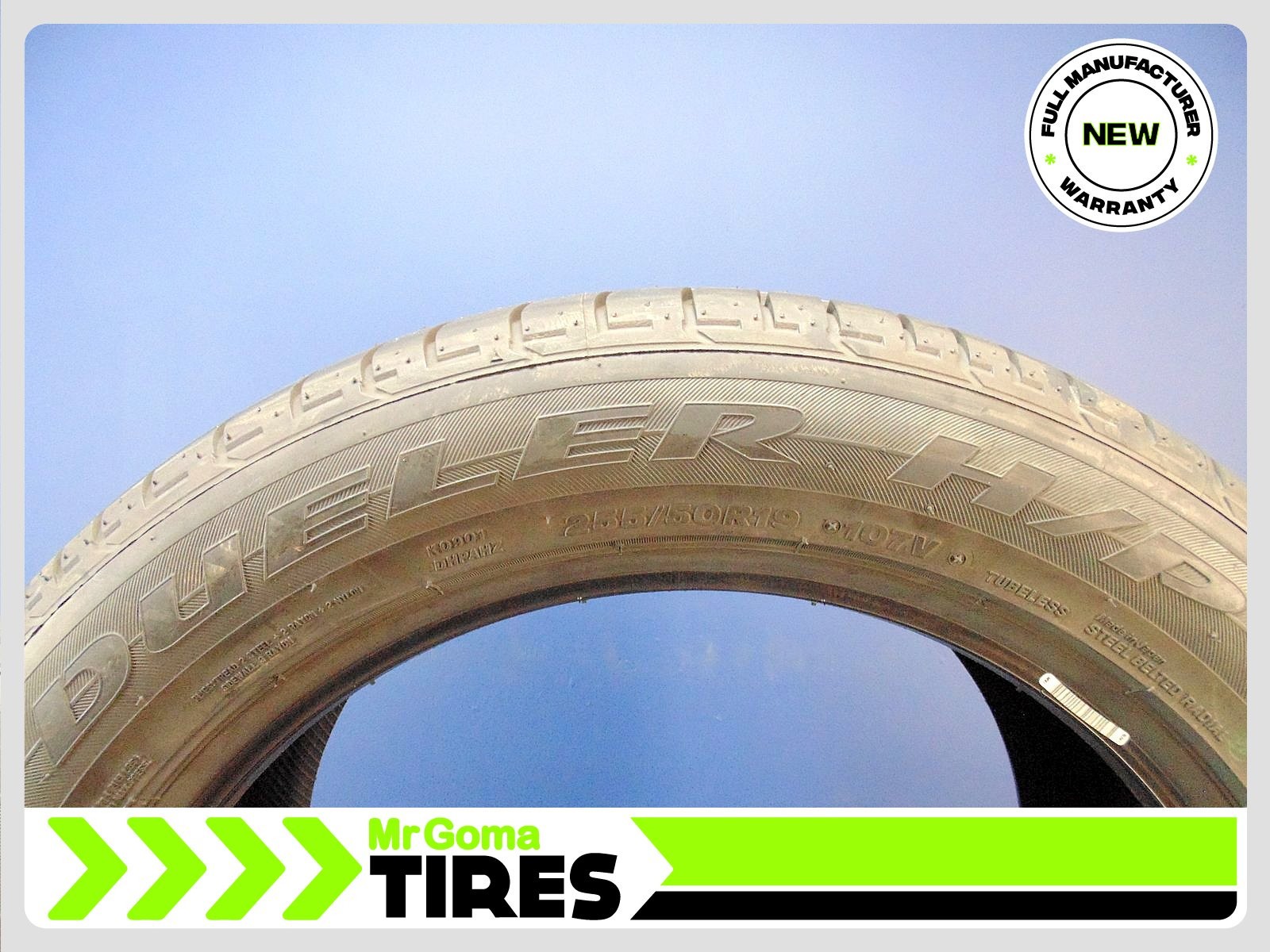 1 NEW 255/50R19 BRIDGESTONE DUELER H/P SPORT RFT XL NEW TIRE Run Flat 2555019