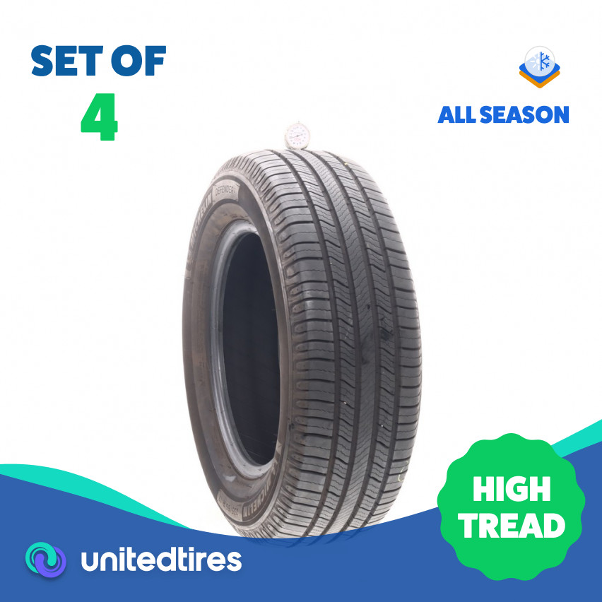 Set of (4) Used 235/65R17 Michelin Defender 2 104H – 9.5-11/32