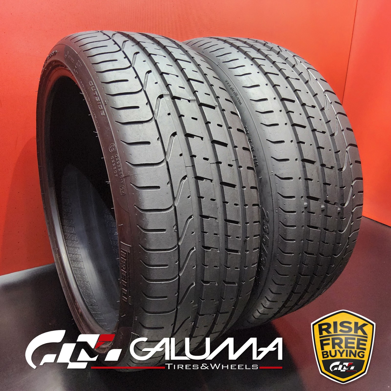 Set of 2 Tires LikeNEW Pirelli P Zero 235/35ZR20 235/35/20 88Y No Repairs #95590