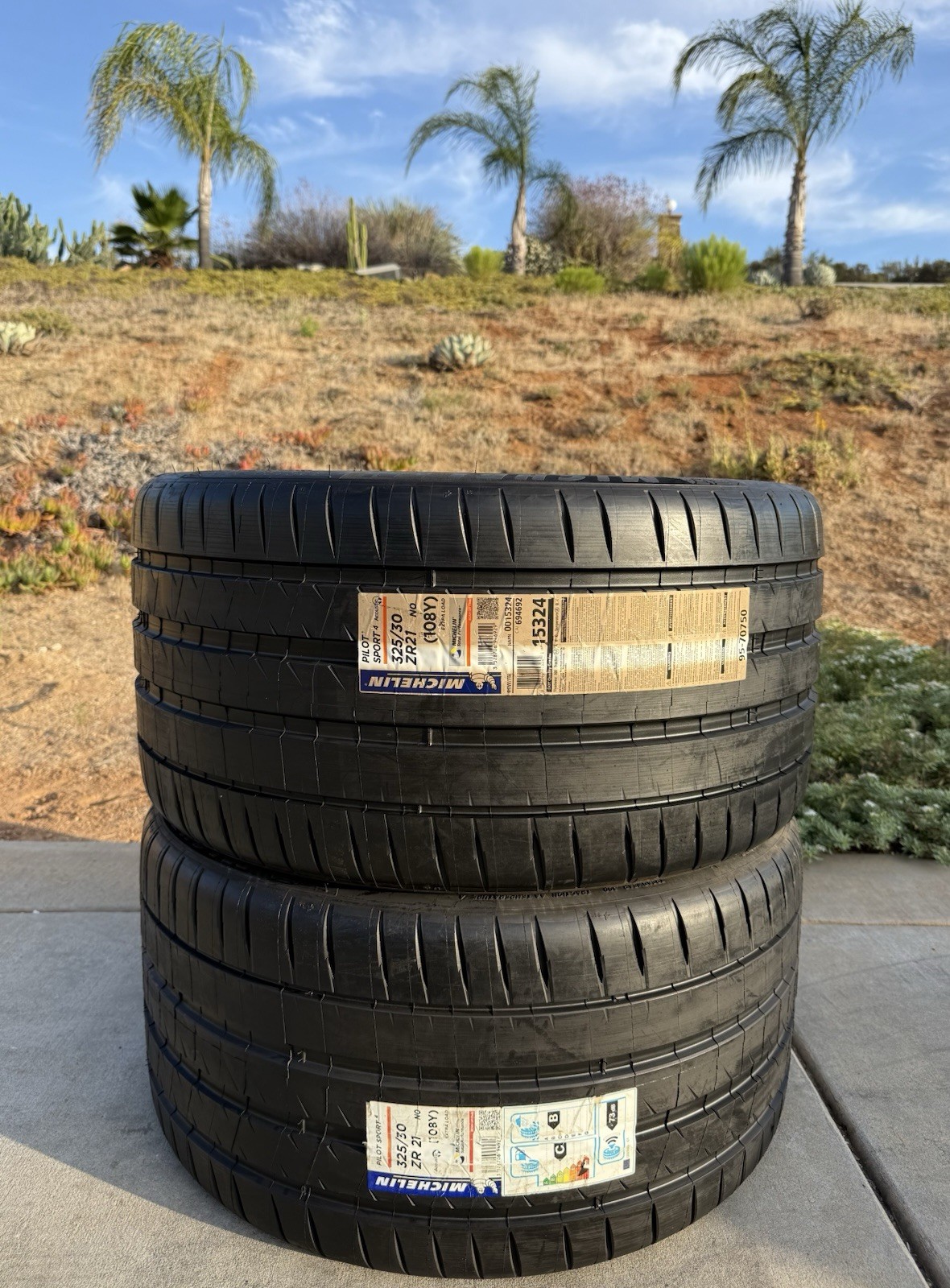 TWO BRAND NEW 325/30ZR21 (108Y) Michelin Pilot Sport 4 N0 Porsche Acoustic Tires