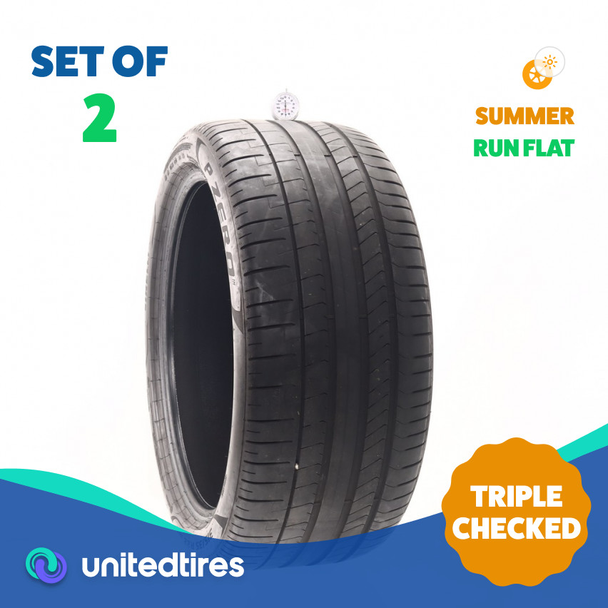 Set of (2) Used 315/35R22 Pirelli P Zero PZ4 Run Flat 111Y – 7/32
