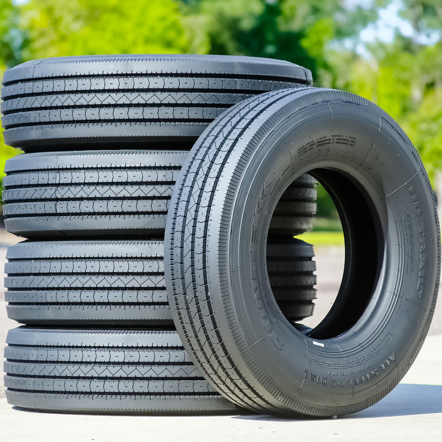 4 Tires Suntek HD Trail + All Steel ST 235/80R16 Load H 16 Ply Trailer