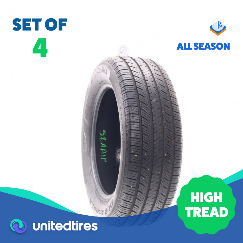 Set of (4) Used 235/60R18 Yokohama Avid Ascend LX 103H – 8.5-10/32