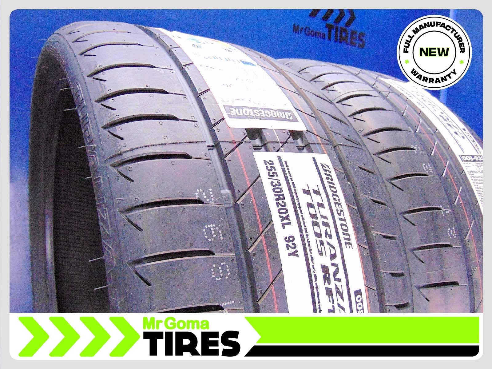 2 BRAND NEW 255/30R20 BRIDGESTONE TURANZA T005 RFT XL TIRES Run flat 2553020