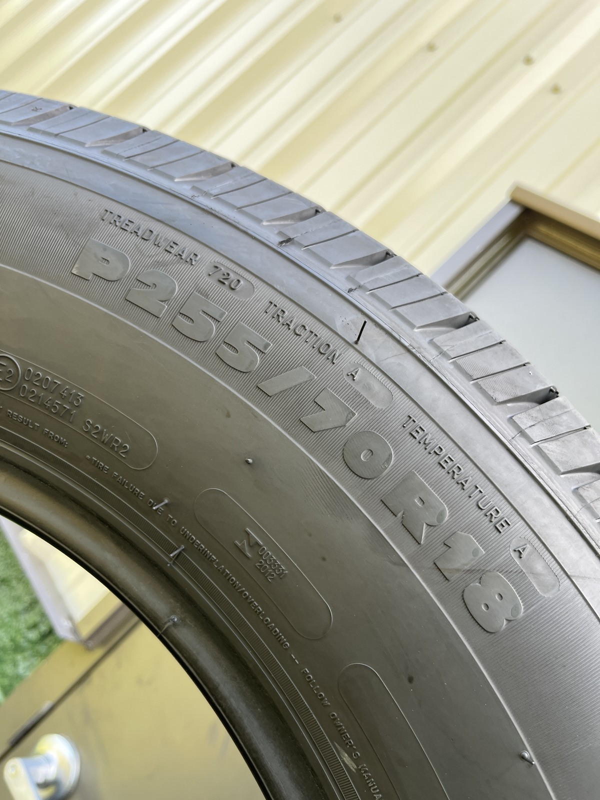 1 Tire Michelin LTX M/S2 255/70R18 112T DOT.0124 9.75/32 NO Patch