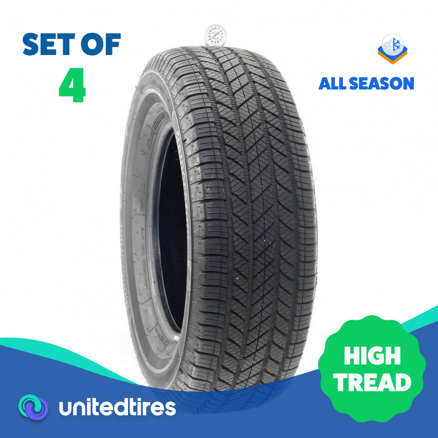 Set of (4) Used 265/65R17 Bridgestone Alenza AS Ultra 112T – 9-9.5/32