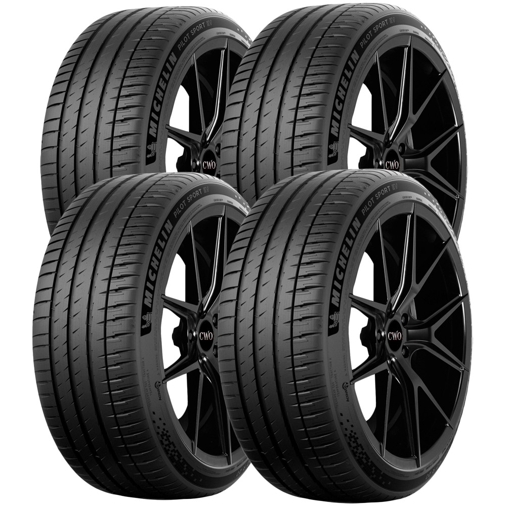 (QTY 4) 235/40ZR20 Michelin Pilot Sport EV 96Y XL Black Wall Tires