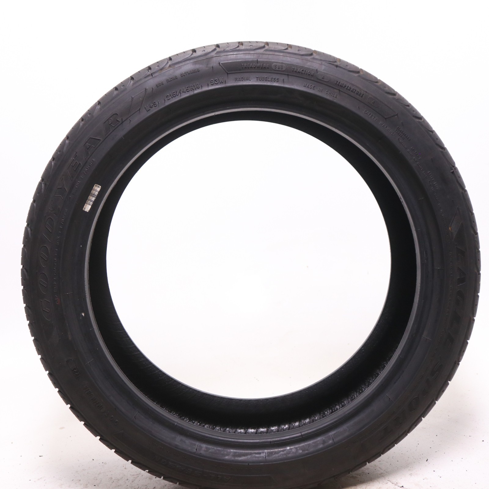 Used 215/45R18 Goodyear Eagle Sport AS – 93W – 9.5/32 No Repairs