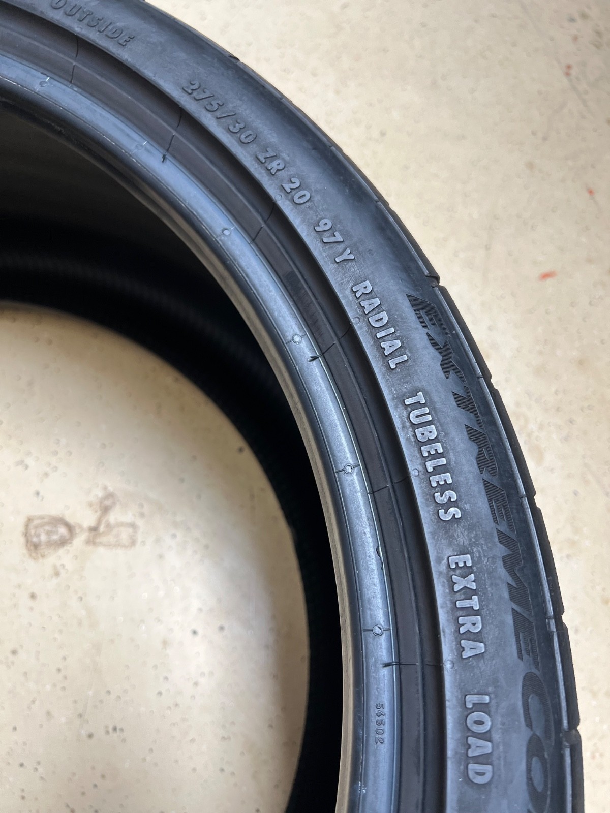 2 – NO REPAIRS 275/30ZR20 XL (97Y) Continental ExtremeContact Sport – 7149