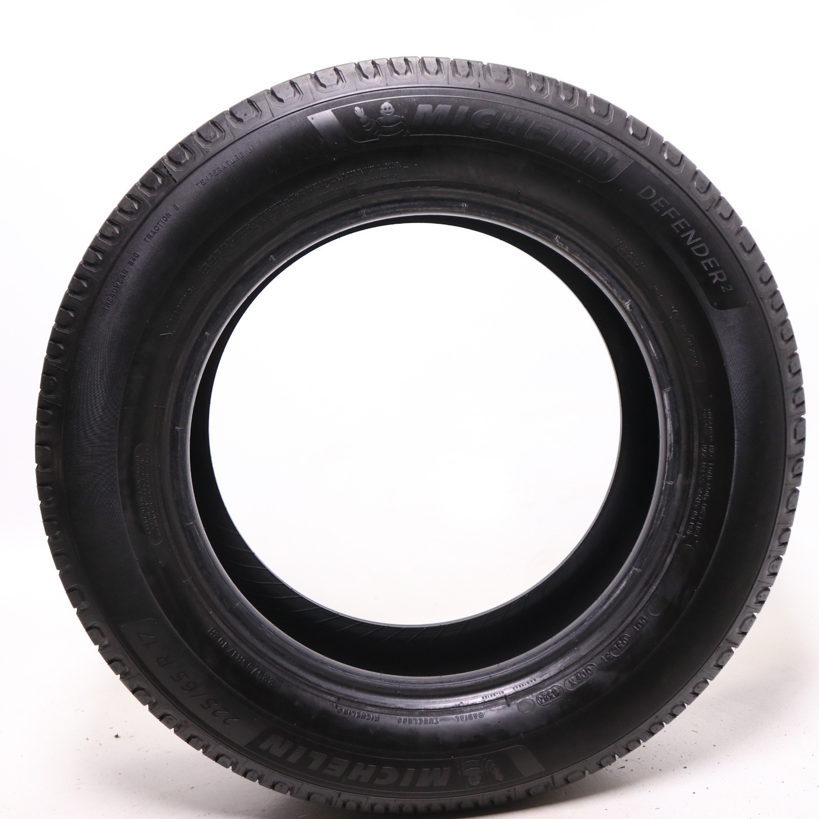 Set of 2 Used 225/65R17 Michelin Defender 2 – 102H – 8.5-9.5/32 No Repairs