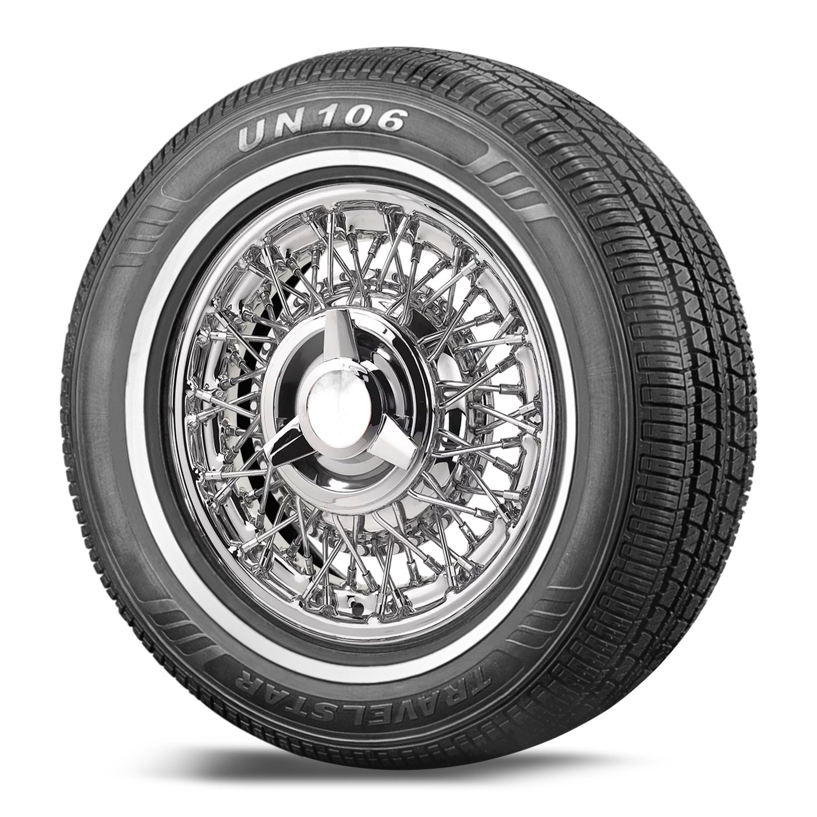 Set of 4 Travelstar UN106 175/75R14 86T 14mm White Wall A/S Passenger Car Tire