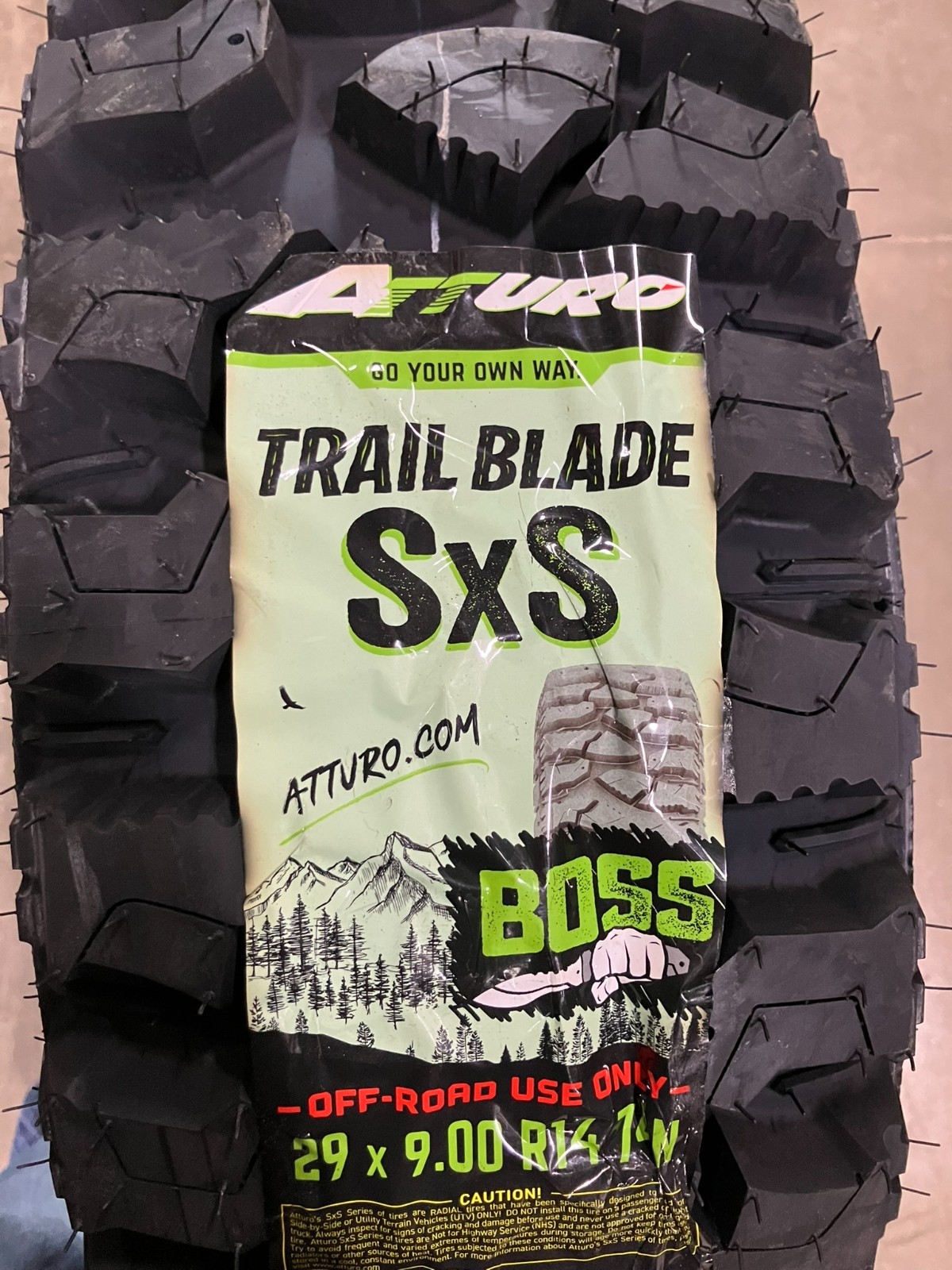 New Tire 29 9.00 14 Atturo Trail Blade BOSS SXS 8 Ply Radial 29x9R14