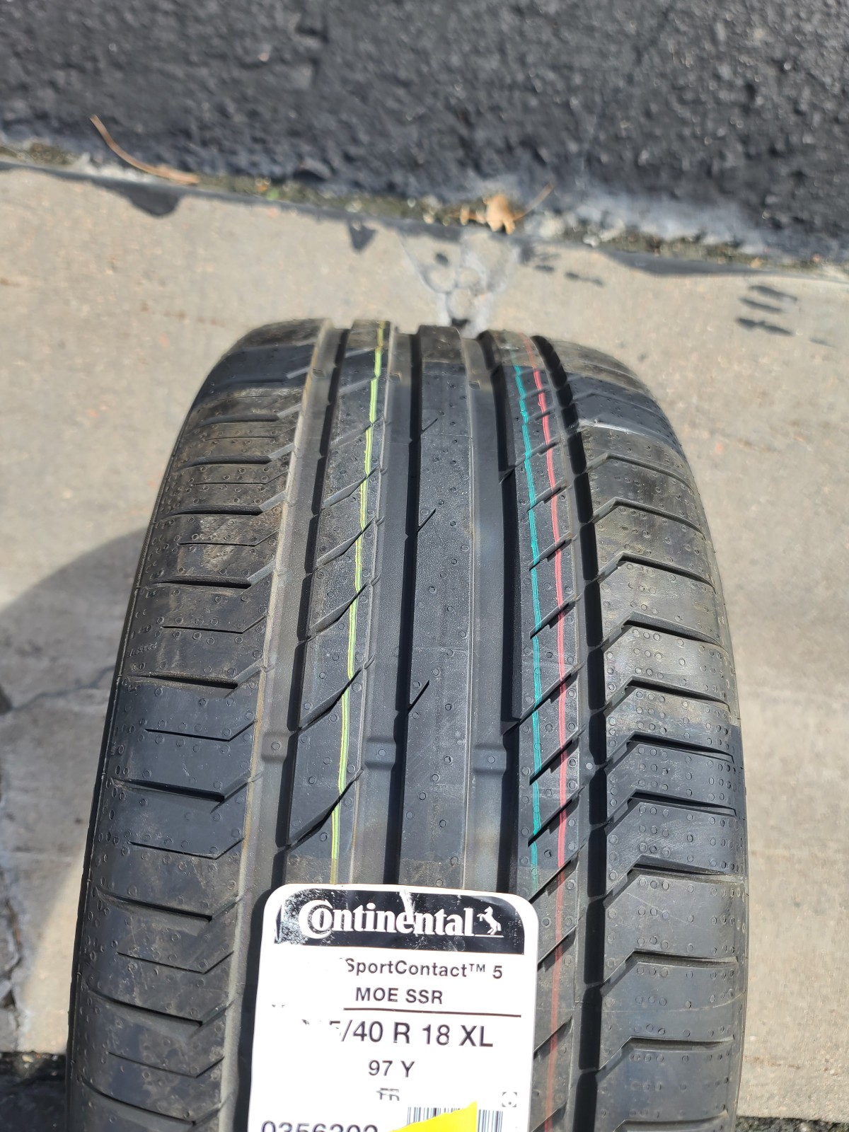 NEW CONTINENTAL 245/40 R18 97Y SPORTCONTACT 5 (MOE) RUN FLAT DOT 5023