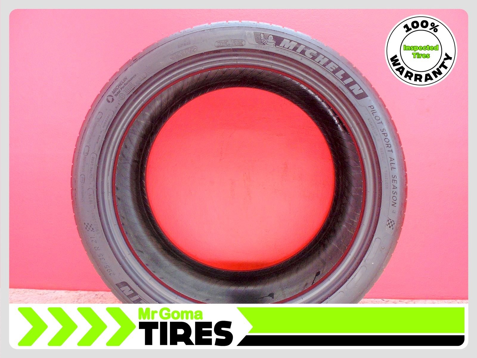 1 MICHELIN PILOT SPORT ALL SEASON 4 MO1 295/35R21 USED TIRE 8.0/32 TREAD 2953521