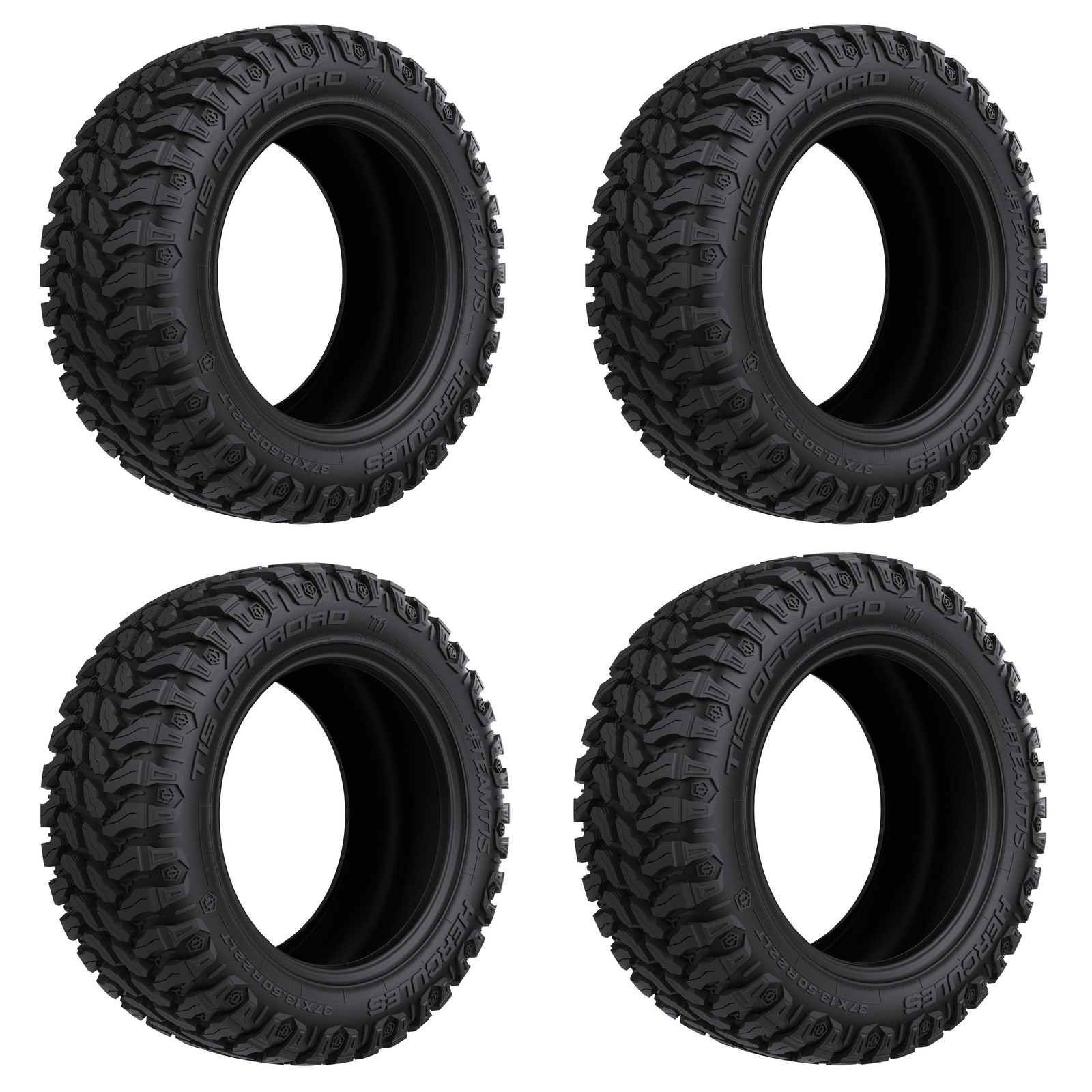 Set 4 33X14.50R24 Hercules TIS Offroad TT1 Tires 32.8″ 114Q 33145024 Mud Terrain