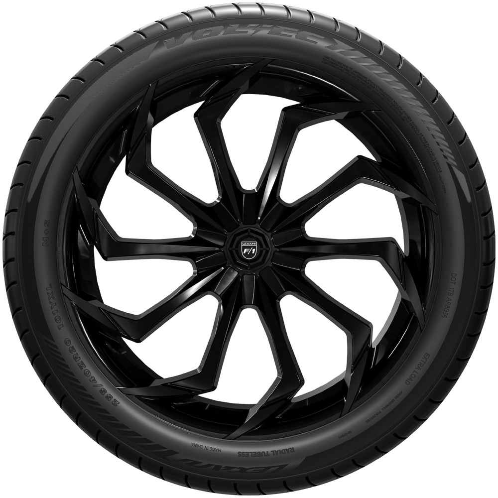 (QTY 2) 235/35ZR20 Lexani Volt-EC 92Y XL Black Wall Tires