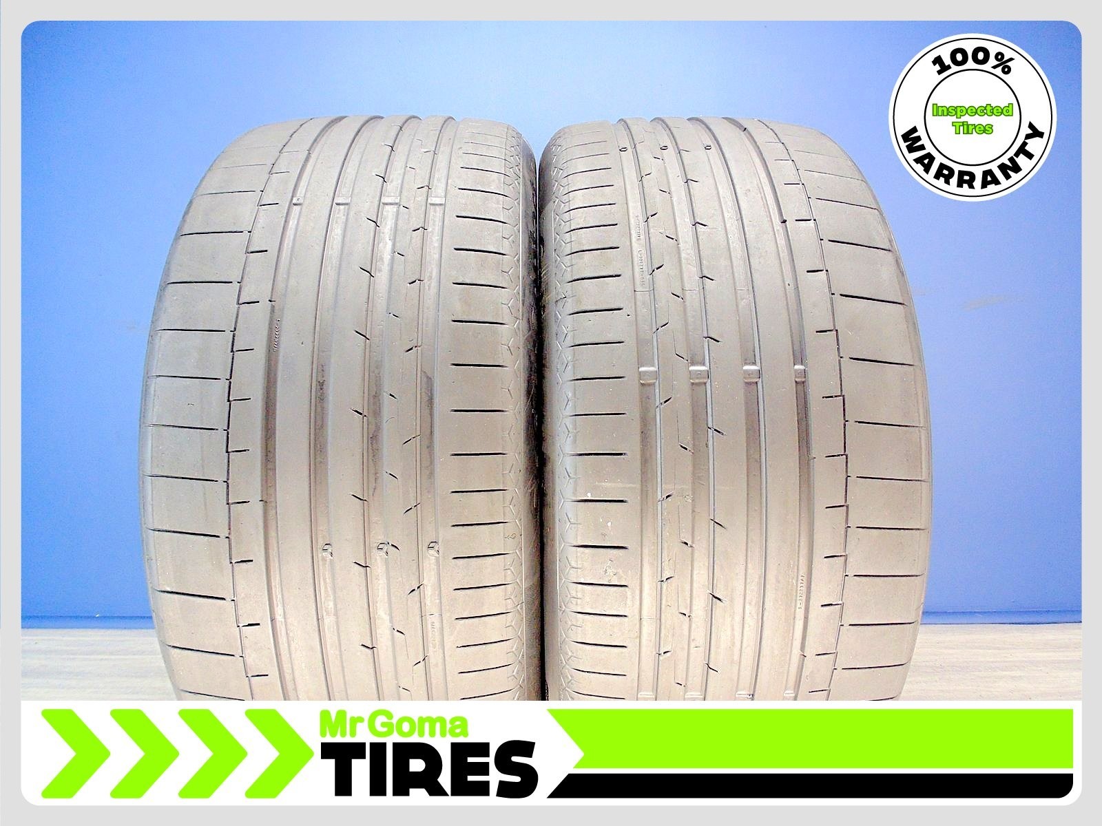 2 CONTINENTAL SPORTCONTACT 6 MO1 XL 285/40ZR22 USED TIRES 7.0/32 TREAD 2854022