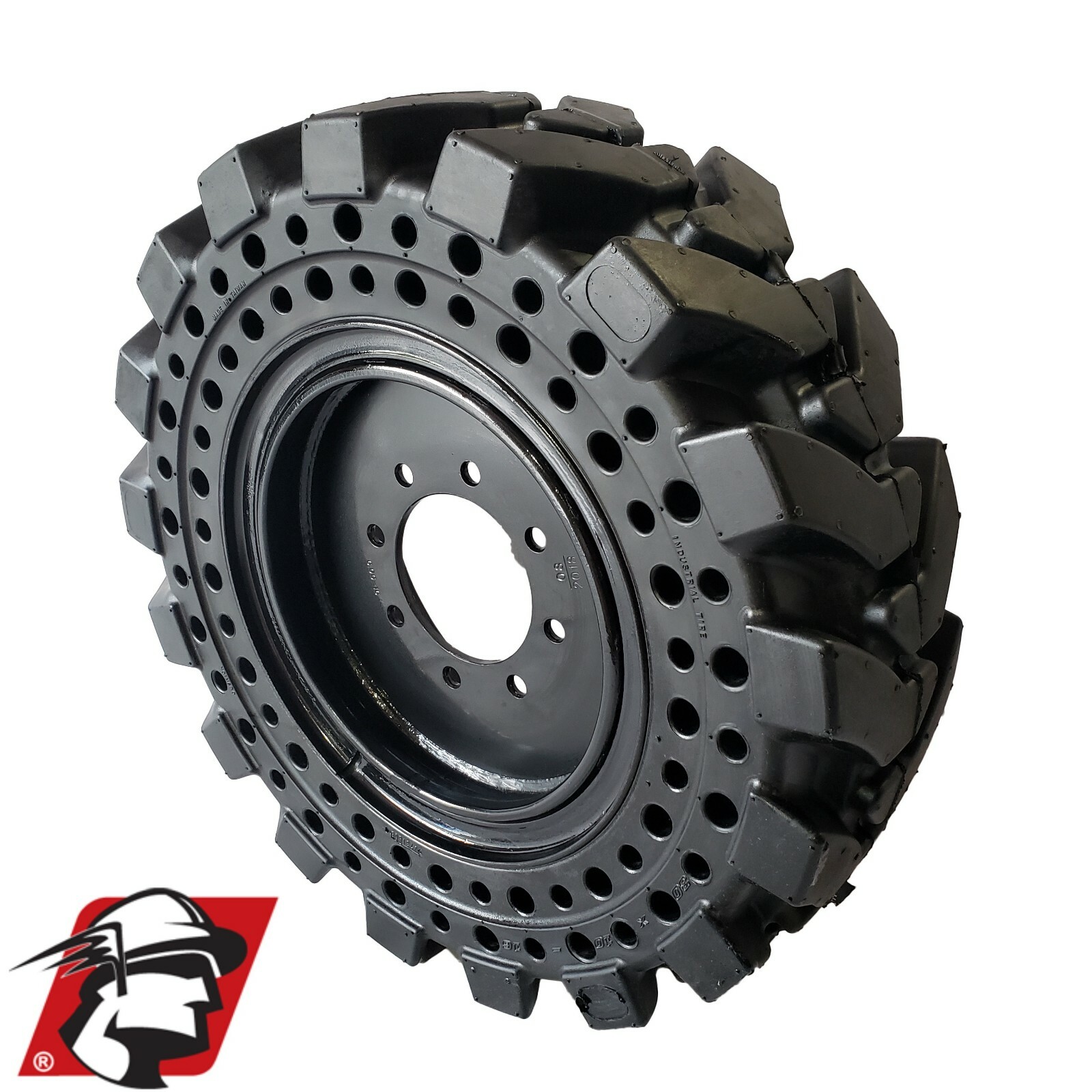10×16.5 Maximizer GT Solid Tires Flat Proof Set of 4 With Rim for Bobcat